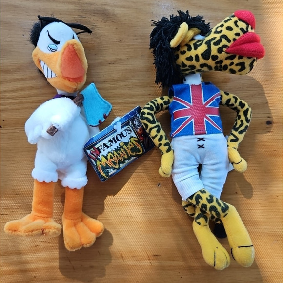 INfamous Meanies 1998 MICK JAGUAR QUACK NICOLSON Jagger Jack LOT OF 2 NEW 8" - Picture 1 of 10